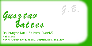 gusztav baltes business card